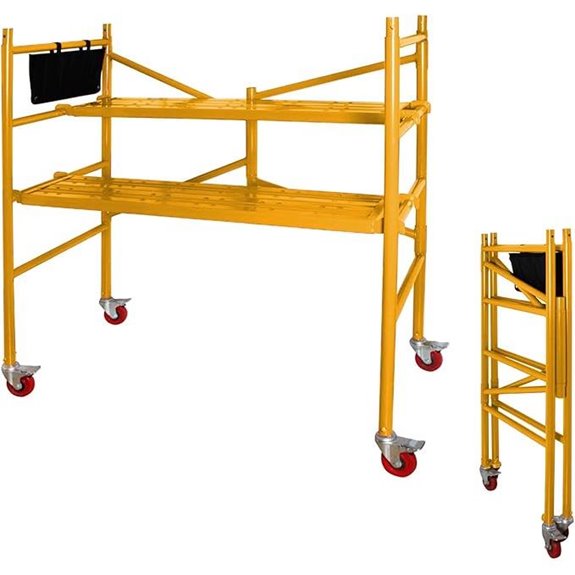 LEADALLWAY 4ft Mobile Scaffolding with Locking Wheels
