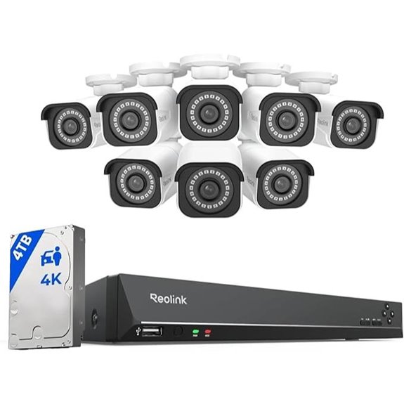 Reolink 4K Security Camera System with NVR and HDD