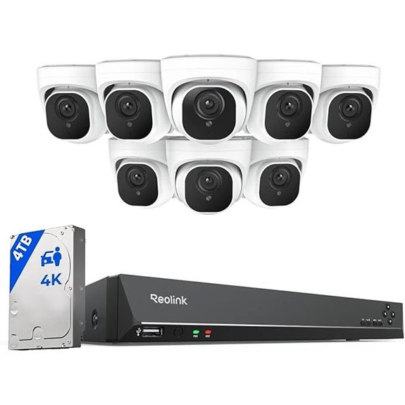 REOLINK 4K PoE Security Camera System (8 Cameras)