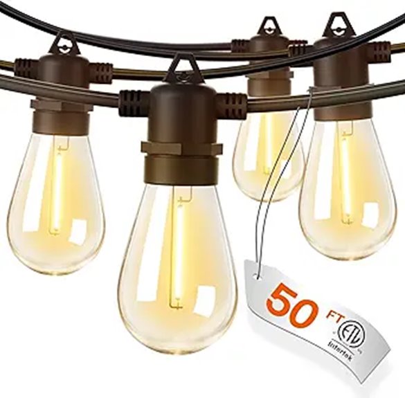 Addlon 50FT LED String Lights with Edison Bulbs