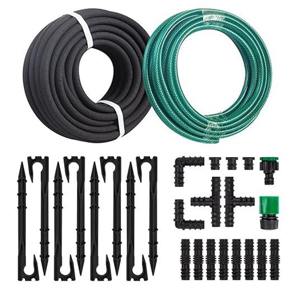 Soaker Hose Kit with 50ft Watering Tubing