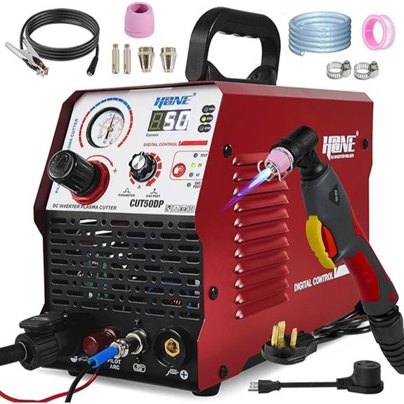 HONE 50Amp Pilot Arc Plasma Cutter with Digital Controls