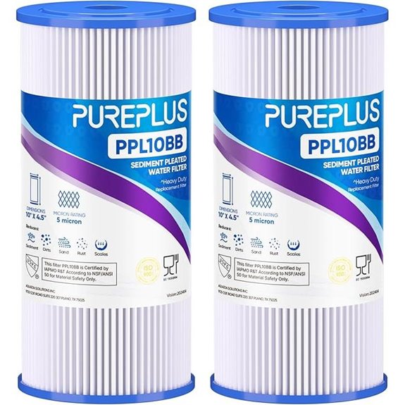 PUREPLUS 5 Micron Whole House Sediment Filter (2-Pack)
