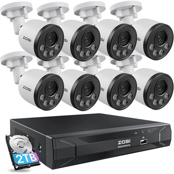 ZOSI 5MP 8CH PoE Security Camera System