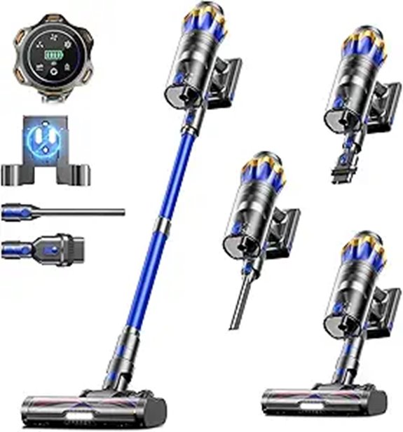Upgraded 600W Cordless Vacuum Cleaner with Touch Screen