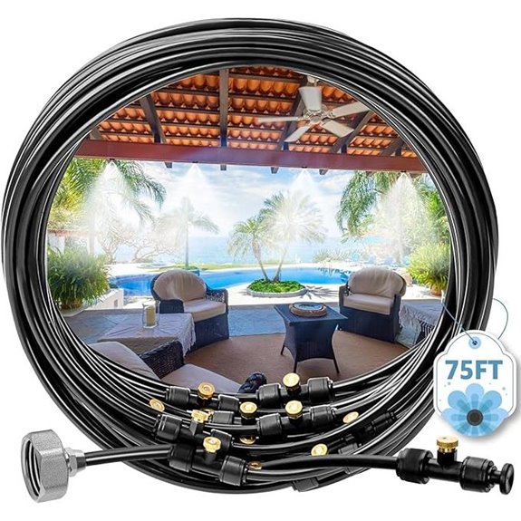 MIXC 75FT Outdoor Patio Misting System with Nozzles
