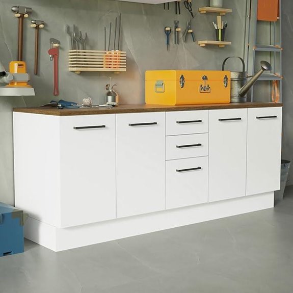 Madesa 78-Inch Garage Storage Cabinet with Drawers