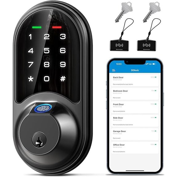 Veise RZ07 7-in-1 Fingerprint Smart Door Lock