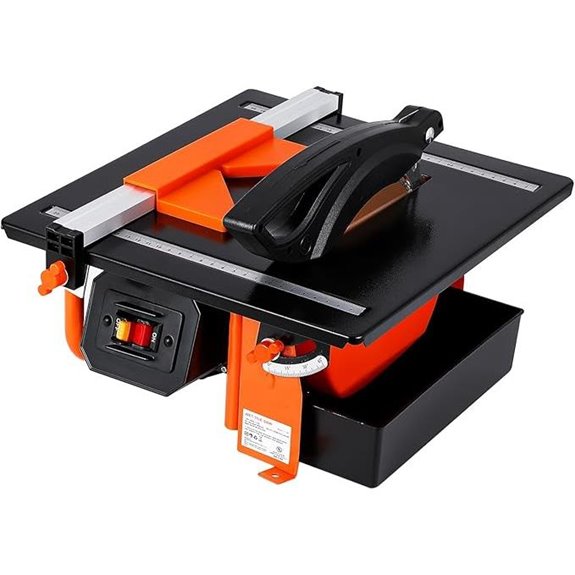 7-Inch Wet Tile Saw with Bevel Cuts