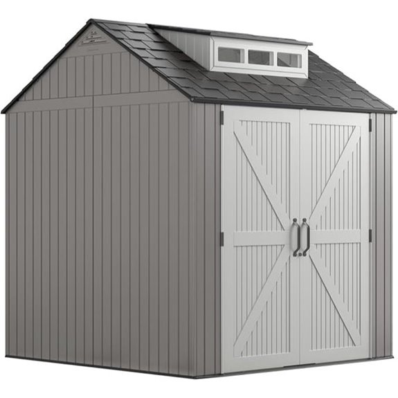 Rubbermaid 7x7 ft Resin Outdoor Storage Shed