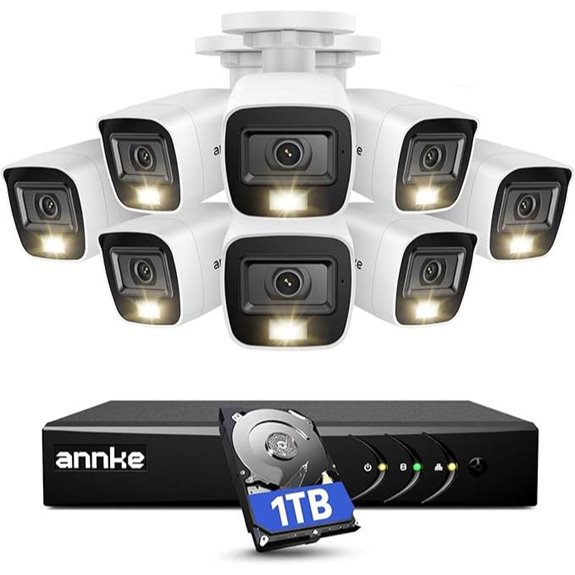 ANNKE 8CH Wired Security System with 8 Cameras