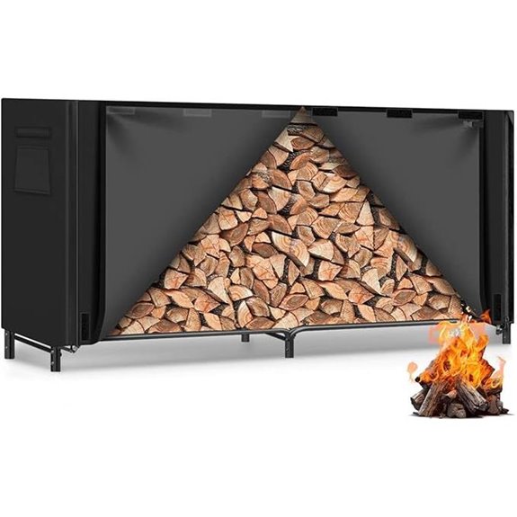 Gtongoko 8FT Outdoor Firewood Rack with Cover