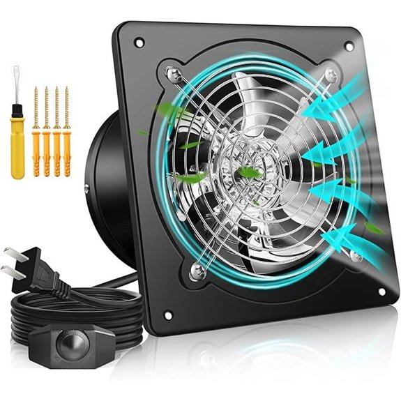 8-Inch Exhaust Fan with Speed Control