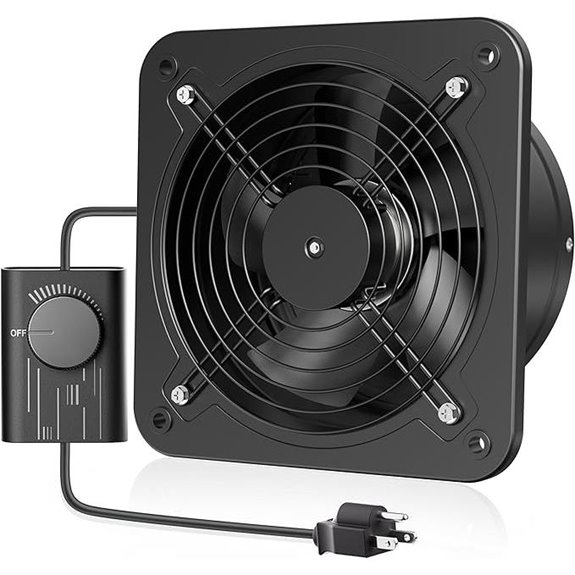 HG Power 8-Inch Exhaust Fan with Speed Control
