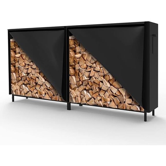 WALMANN 8ft Firewood Rack with Cover