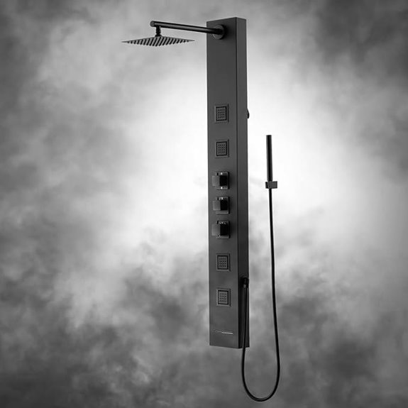 Achelous Square Rainfall Shower System with Handheld