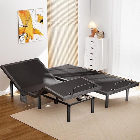 AMADA Adjustable Bed Frame with USB and Nightlight