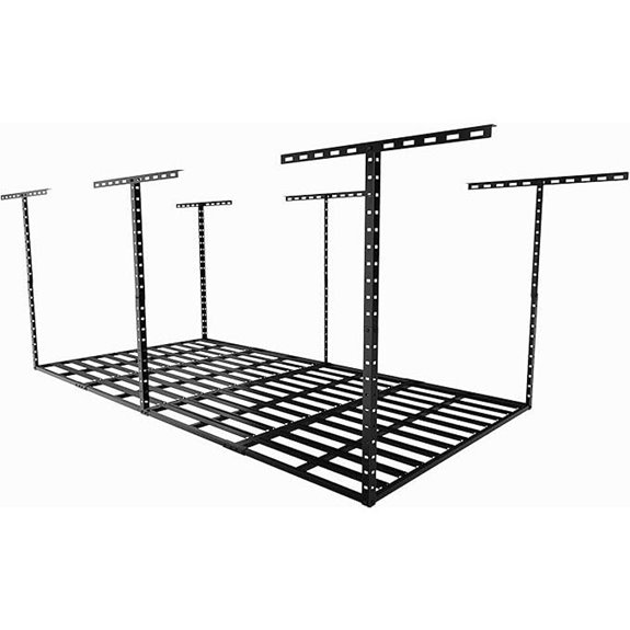 SunsGrove Overhead Garage Storage Rack Adjustable Black