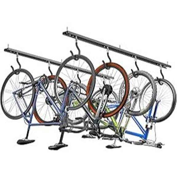 Everhanger Ceiling Bike Storage Rack with Adjustable Hooks