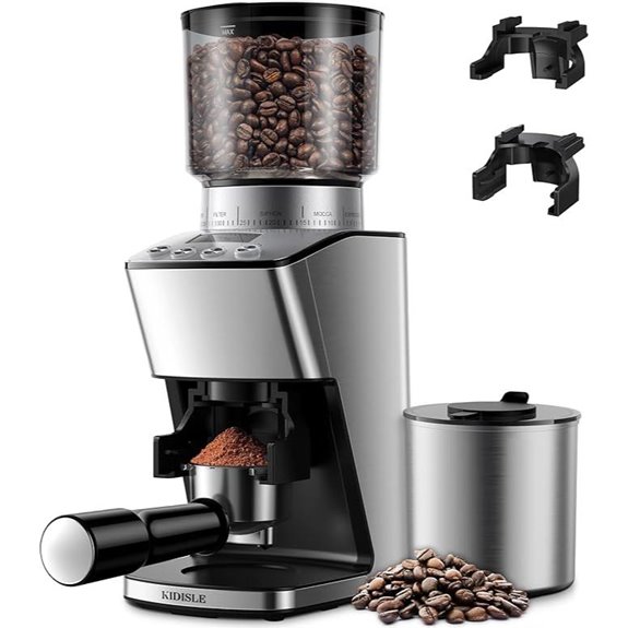 Conical Burr Coffee Grinder with Timer and 51 Settings