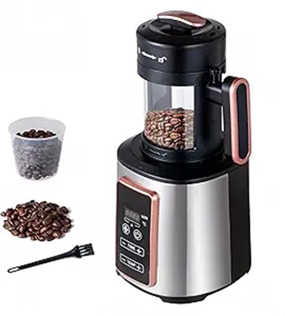 Electric Coffee Bean Roaster with Adjustable Settings