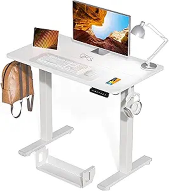 Kingant Adjustable Electric Standing Desk with Cable Management