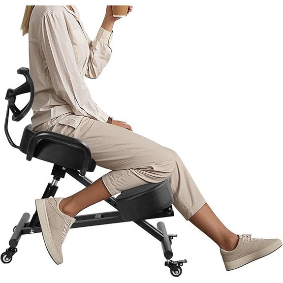 Ergonomic Kneeling Chair with Adjustable Height and Support