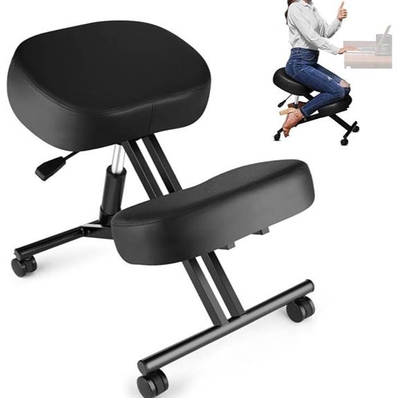 Ergonomic Kneeling Meditation Chair with Adjustable Height