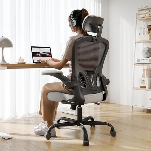 Ergonomic Office Chair with Flip-up Armrests