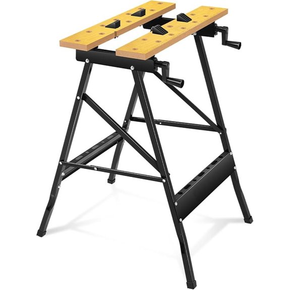 Auto Dynasty Adjustable Folding Workbench with Vise