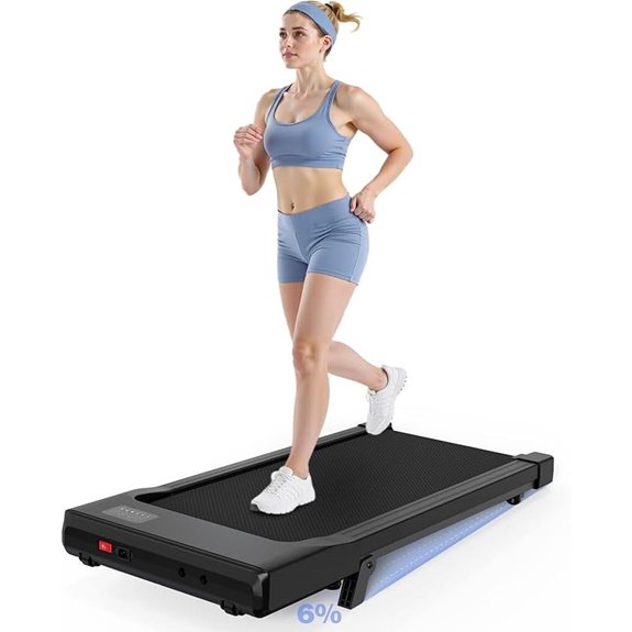 Walking Pad Treadmill with Incline and Remote Control