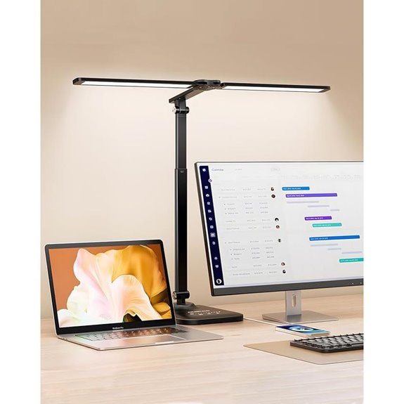 LED Desk Lamp with USB Dimming Adjustable Height
