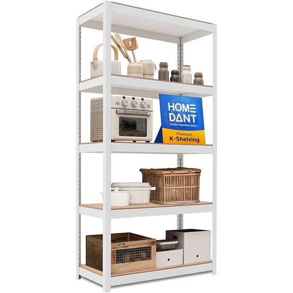 HOMEDANT 5-Tier Adjustable Metal Shelving Unit