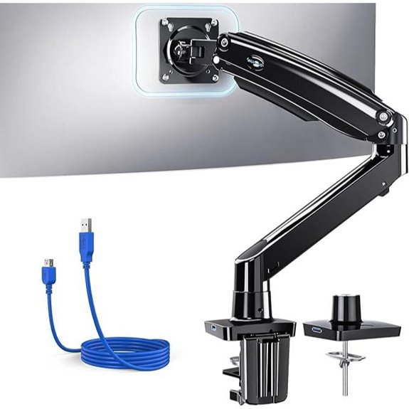 HUANUO Adjustable Monitor Arm for 13-49 Inch Screens