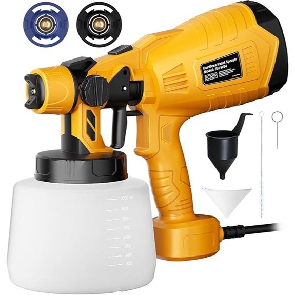HVLP Paint Sprayer with Nozzles & Flow Control