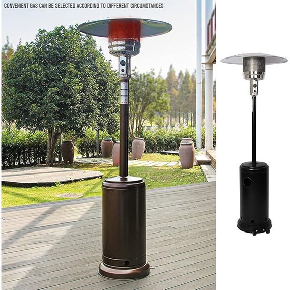 Outdoor Propane Patio Heater with Adjustable Heat