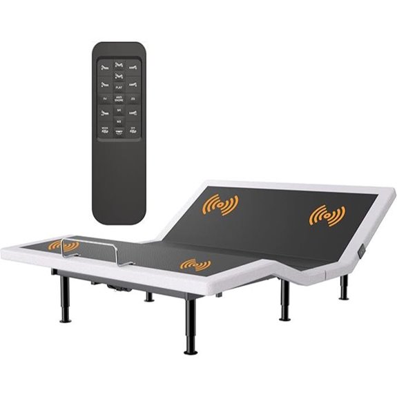 Adjustable Queen Bed Frame with Massage and Remote
