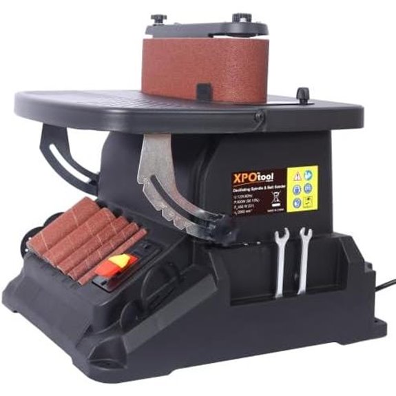 Vertical Oscillating Spindle & Belt Sander with Adjustable Speed