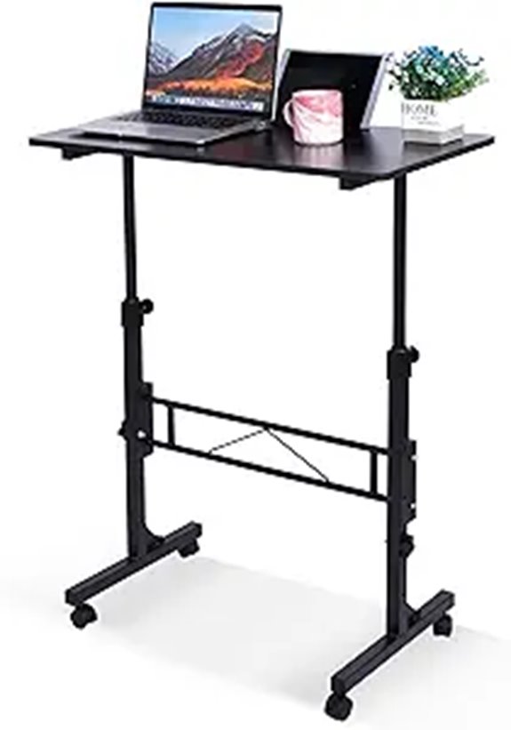 Adjustable Rolling Standing Desk for Home Office
