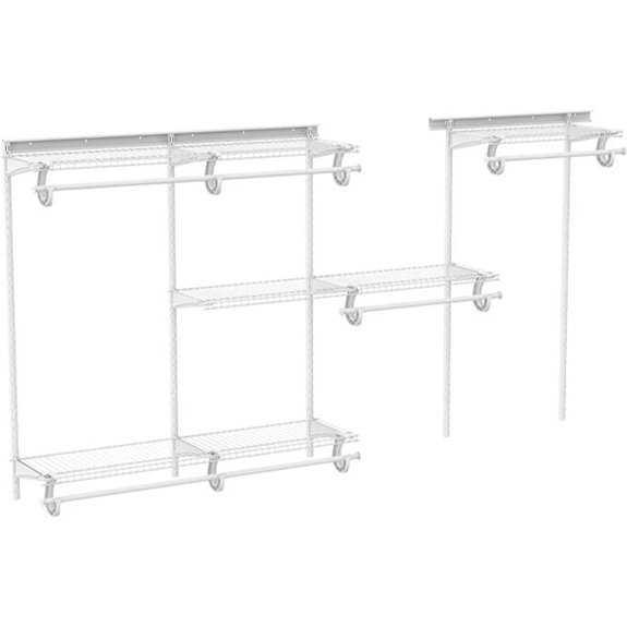 ClosetMaid Wire Closet Organizer System Adjustable White
