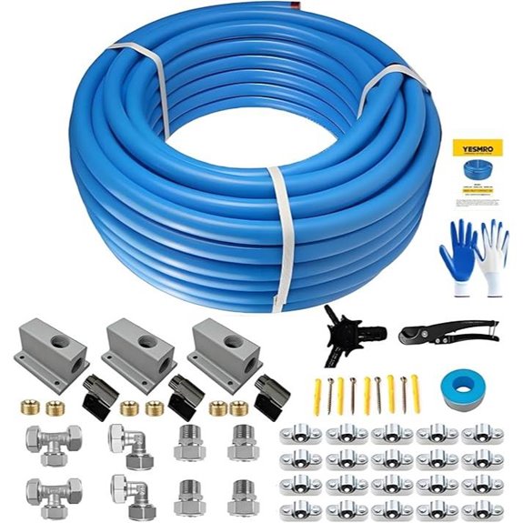 Compressed Air Line Kit with Fittings and Accessories