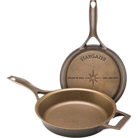 Stargazer 10.5-Inch Cast Iron Skillet Made in USA