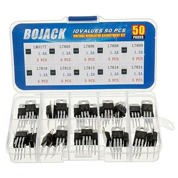 BOJACK 10 Values Voltage Regulator Assortment Kit