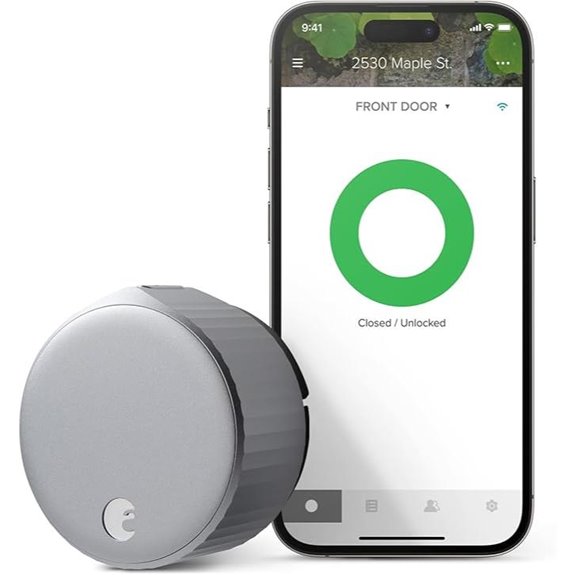 August Silver Wi-Fi Smart Keyless Door Lock