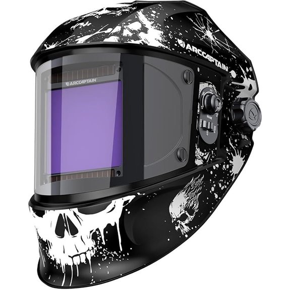 ARCCAPTAIN Auto Darkening Welding Helmet with Large View
