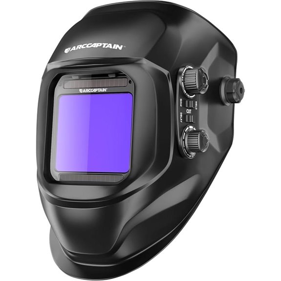 ARCCAPTAIN Auto Darkening Welding Helmet with Large View