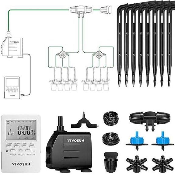 VIVOSUN Automatic Drip Irrigation Kit with Pump