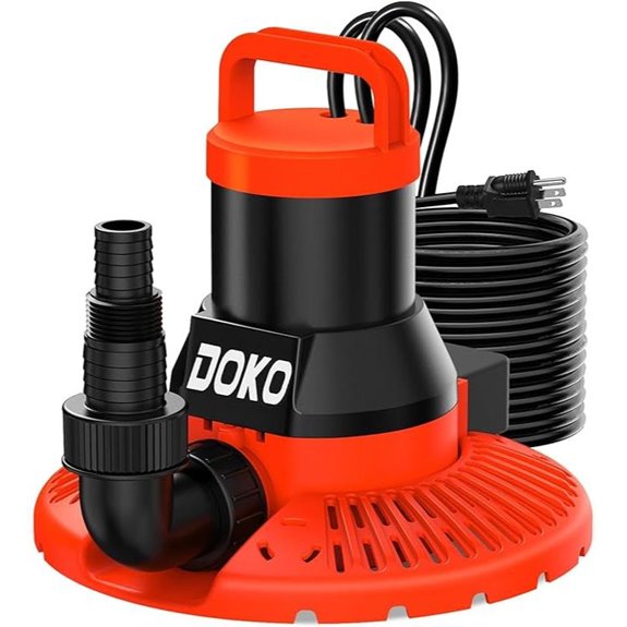 DOKO Automatic Pool Cover Pump 1/3 HP 2600 GPH