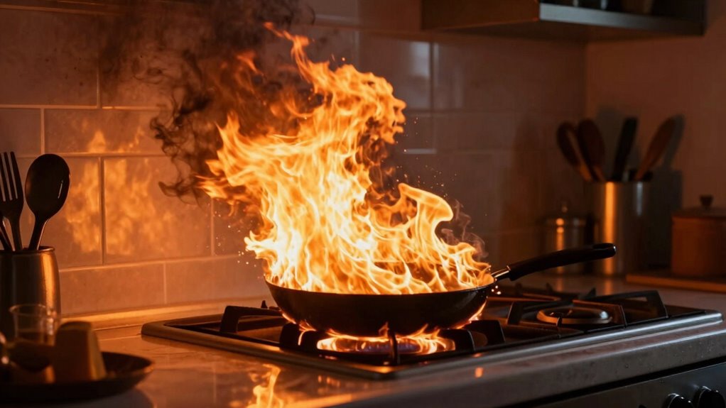 avoid water on grease fires