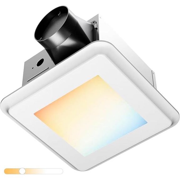 Amico Ceiling Bathroom Fan with Light 80 CFM